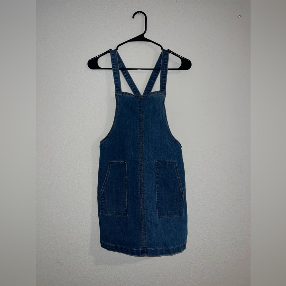 Denim like overall dress
